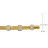 EVERLY JEWELRY | Yellow Plated Sterling Silver 1 1/2 CT TGW Cubic Zirconia 5.3mm bombe Omega Style Bracelet, 7 inc+1 inc 1/4 incExt. - 2 of 4