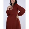 Women's Long Sleeve Empire Waist Maxi Dress | Motherhood Maternity - 4 of 4