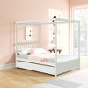 Full Size Canopy Bed with Twin Trundle for Bedroom or Apartment - 3 of 4