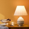 Grey Herringbone Table Lamp - 2 of 4