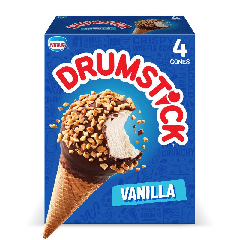 Nestle Vanilla Drumstick Ice Cream Cone - 4ct/18.1 fl oz, 1 of 12
