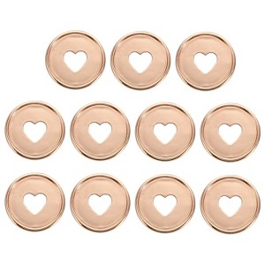 Unique Bargains Plastic DIY Notebook Planner Heart Binder Rings 11 Pcs - 1 of 4