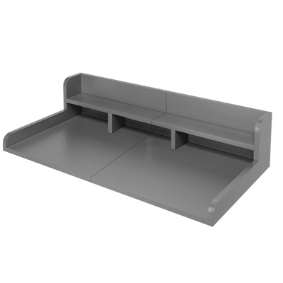 FONTOI Laundry Shelf Topper with Edge, Washer Dryer Countertop, Double Layer Organizer for Washer & Dryer Laundry Hamper Counter, Grey, 27.5"*12"*54"