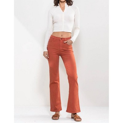 Women's HIGH RISE SOLID SLIM BOOTCUT JEANS - sneak peek