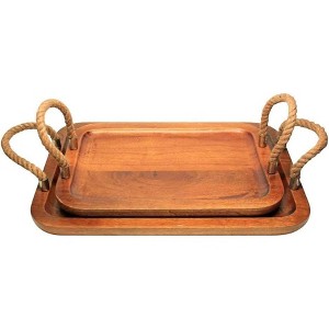 Livevie Twisted Rope Set Party Platter Tray Elevate Your Serving & Decor with Style and Durability - 1 of 4