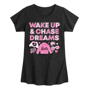 Girls' - Barbie - Wake Up and Chase Dreams Fitted Short Sleeve Graphic T-Shirt - 1 of 4