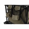 XINGHANZHENXUAN Foldable Extended Wagon, Utility Garden Cart with Big All-Terrain Beach Wheels, Drink Holders - 2 of 4