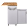 NicBex 39Inch Rolling Kitchen Island with Drop Leaf,Divider and Internal Storage Rack,Kitchen Cart with Spacious Drawer - 4 of 4