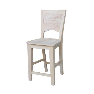 24" Canyon Counter Height Barstool Unfinished - International Concepts