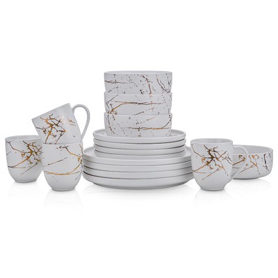 STONE LAIN Stone Lain Zora 16-Piece Dinnerware Set Porcelain, Service For  4, Black BLB0461-B010002 - The Home Depot