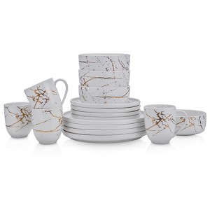 Stone Lain Zora 16-Piece Porcelain Dinnerware Set, Service for 4 - 1 of 4