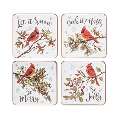 C&F Home Cardinal Season Coaster, Set of 4
