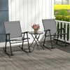Tangkula 4pcs Patio Folding Rocking Chair Heavy-Duty Metal Frame Rockers Outdoor - 3 of 4