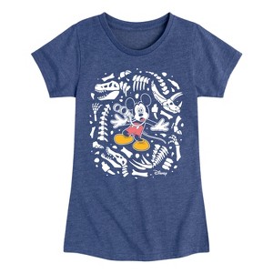 Girls' - Disney - Mickey Mouse Fitted Short Sleeve Graphic T-Shirt - 1 of 3