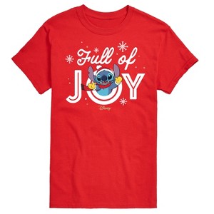 Men's - Lilo and Stitch - Full Of Joy Christmas Short Sleeve Graphic T-Shirt - 1 of 4