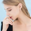 Chunky Teardrop Gold Hoop Earrings: 14K Gold Plated Lightweight Pull-Through Huggie Earrings - 3 of 4
