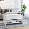 vidaXL Coffee Table High Gloss White 31.5"x19.7"x15.7" Engineered Wood - 2 of 4