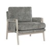 Sapphtopaz 1pc Modern Accent Chair Chenille Fabric Upholstery Lounge Chair with Cushion Seat Back, Living Room Chair Solid Wood Furniture - 2 of 4