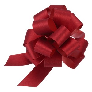 Unique Bargains Personalized Sparkly Gift Wrapping Large Pull Bows for Wedding Baskets 5 Pcs - 1 of 4