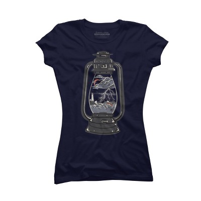 Junior's Design By Humans A Storm Is Brewing In The Lantern By NDTank T-Shirt