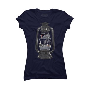 Junior's Design By Humans A Storm Is Brewing In The Lantern By NDTank T-Shirt - 1 of 2
