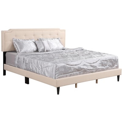 Passion Furniture Deb Tufted King Panel Bed