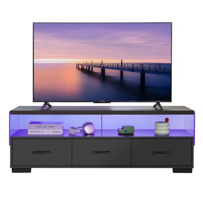 NicBex TV Stand with 3-Drawer Living Room Storage Entertainment Center for TVs up to 65" for Living Room, Bedroom