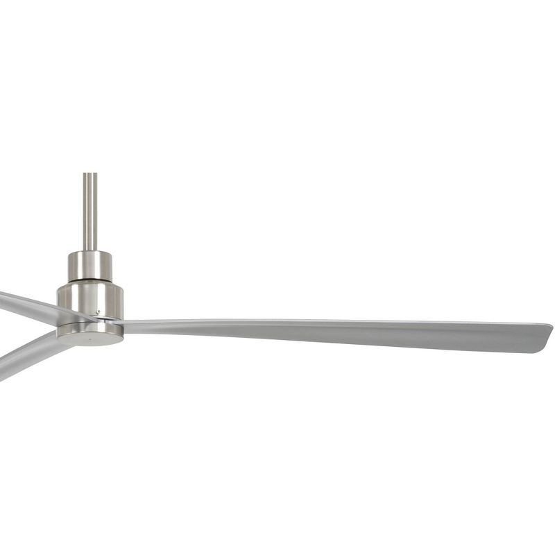 65" Minka Aire Simple Brushed Nickel Outdoor Ceiling Fan with Remote, 3 of 7