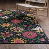 Captiv8e Designs Hilo Bold Boho Floral Navy Indoor/Outdoor Rug - 4 of 4