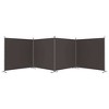 vidaXL 4-Panel Room Divider - Brown Fabric with Iron Frame, Durable and Foldable Modern Partition Screen, 274.8"x70.9" Size for Home and Office Use - 4 of 4