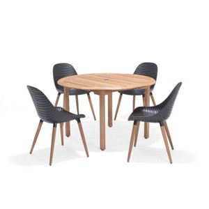 Amazonia 5pc Eucalyptus Round Lovegood Outdoor Patio Dining Set - 1 of 4