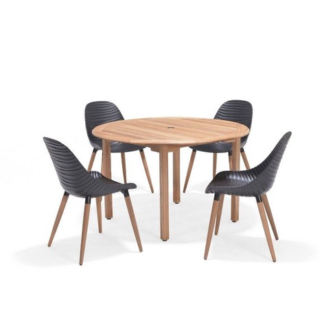 Amazonia 5pc Eucalyptus Round Lovegood Outdoor Patio Dining Set - image 1 of 4