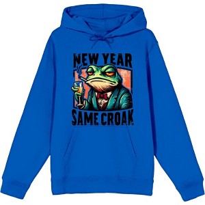 New Year Same Croak Adult Long Sleeve Hoodie - 1 of 2