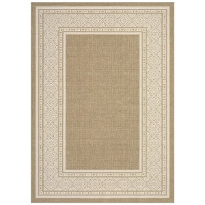 Modern Neutral Bordered Area Rugs, Soft Washable Solid Geometric Runner Rugs Living Room Bedroom Dining Nursery Apartment Dorm Office Farmhouse Decor - 1 of 4