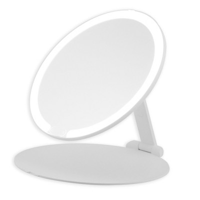 Impressions Vanity Ayla Slim Foldable Travel Makeup Mirror with LED Light
