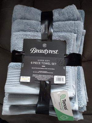 Clean Spaces Nurture Sustainable Antimicrobial 6-Piece Towel Set - Grey