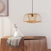 Vintiquewise Modern Oval Bamboo Wicker Rattan Hanging Light Shade for Living Room, Dining Room, Entryway - 2 of 4