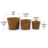 VisioGear 3PCS Ceramic Flowerpot, Modern Planter for Patio, Garden, Windowsill, Antique Yellow, 15"*15"*13" - 3 of 4