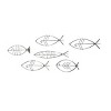 Set of 6 Metal Fish Wall Art, Industrial Style Decor - Olivia & May: For Home or Garden Use - 4 of 4