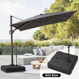 Crestlive Products 9x11FT Cantilever Umbrella UV30+ Outdoor 360 Degree Rotation Offset Umbrella 6 Heights Adjustable with Base - 1 of 4