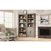 5 Tier Book Shelf with Cabinet, 68.7" Tall Modern Farmhouse Bookcase with Doors and Adjustable Shelf - 2 of 4