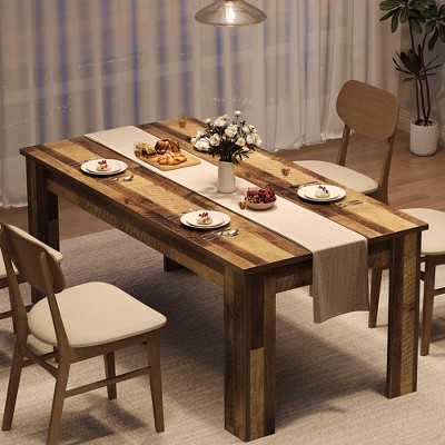 Dining Table for 4-6, 63" Inch Dining Tables for 4, Farmhouse Large Kitchen Dining Table, Rectangular Dining Room Table