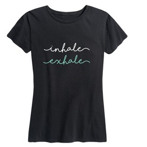 Women's - Instant Message - Inhale Exhale Short Sleeve Graphic T-Shirt - 1 of 4
