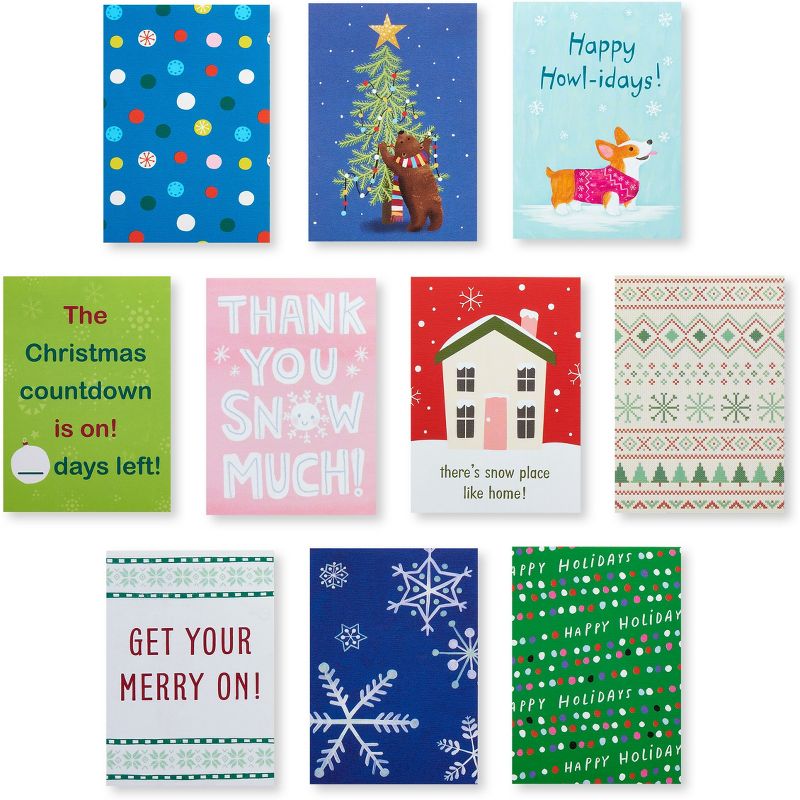 American Greetings 40ct Mini Notes Boxed Holiday Greeting Card Pack, 4 of 9