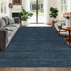 Washable Runner Rug – Non-Slip Minimalist Accent Rug for Hallway, Kitchen & Laundry, Soft, Low Pile, Solid Color - 1 of 4