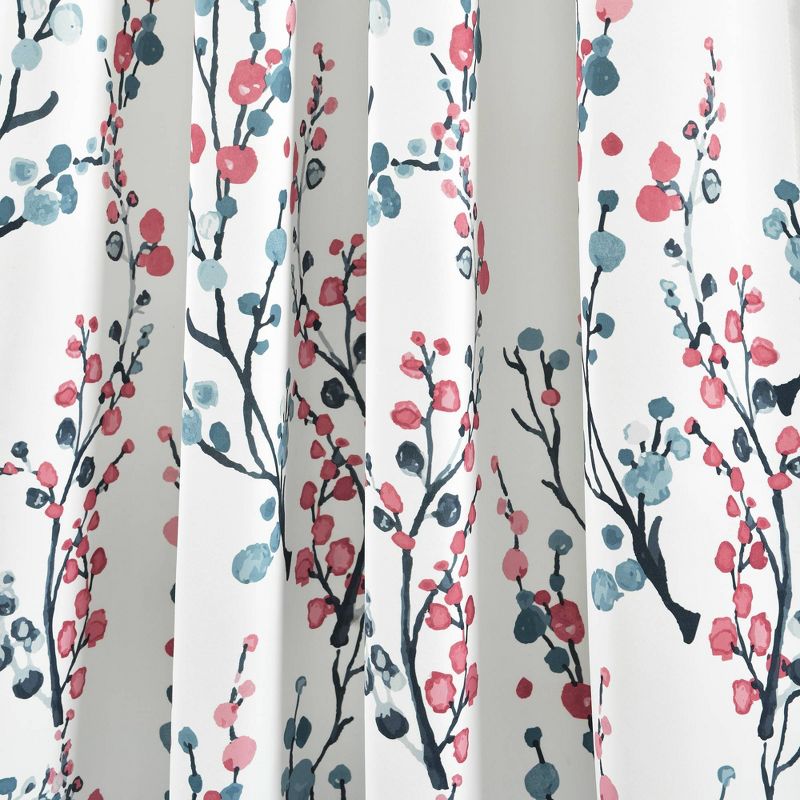 Set of 2 Mirabelle Watercolor Floral Light Filtering Window Curtain Panels - Lush Décor, 4 of 10