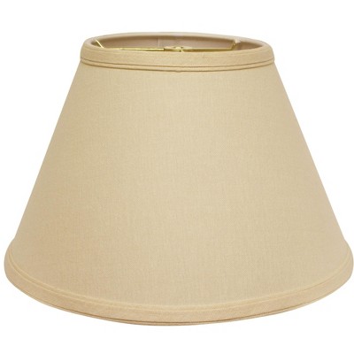 Vynxaria Lampshades: Beige Slant Empire Shade, 6" x 12" x 8" with Washer Fitter