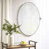 TEHOME Pivoting Oval Metal Framed Wall Mounted Bathroom Vanity Mirror - 3 of 4