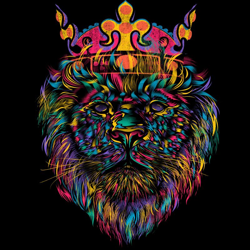 Girl's Design By Humans Bright Like A King Lion By DBHOriginals T-Shirt, 2 of 3