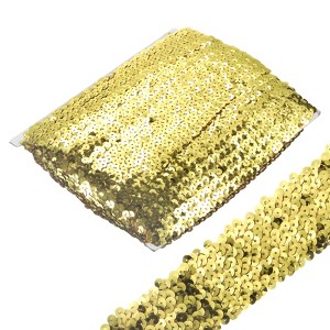 Unique Bargains Waterproof Flat Elastic Crafts Sewing Dress Sequins Trim Ribbon - 1 of 4